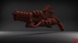 Stylized Sci-Fi Shotgun 3D print model