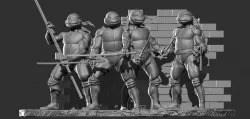 Teenage Mutant Ninja Turtles TMNT Diorama 3D print model