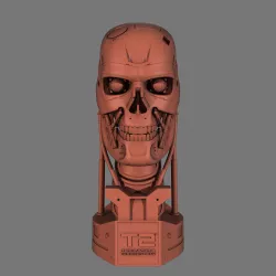 Terminator T-800 Skull Bust for 3d printing 3D print model