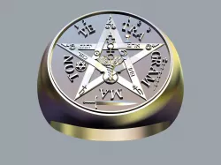 Tetragrammaton Ring 3D print model