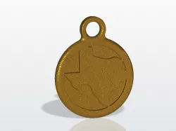 Texas Map Pendant 3D print model