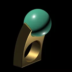 The bent globe 3D print model