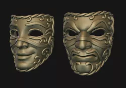 Theater Masks 3D print model