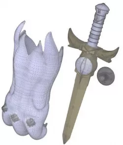 Thundercats Claw Shield and Dagger Sword of Omens 3D print model
