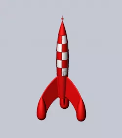 Tintin  Destination Moon Rocket Detailed Printable Model 3D print model