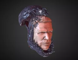 TOM HARDY VENOM INSPIRITED FIGURE HEAD v2 3D print model