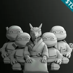 Turtle Warrior Set and Master 3D print model