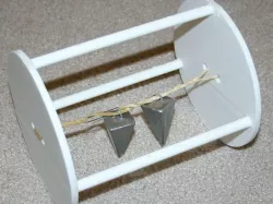 Two Wheel Rubber Band Powered Vehicle