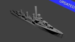 US Benson Class Destroyer Warship 3D print model