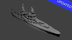 US Pennsylvania Class Battleship 3D print model