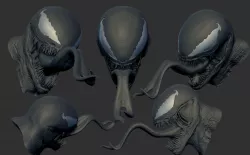 VENOM inspired head 3D print model