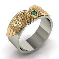 wedding rings with angel wings  3D print model