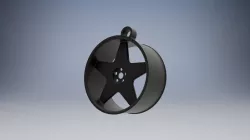 Wheel Keychain 3D print model