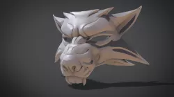 Witcher Wolf Mask 3D print model