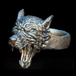 Wolf Ring 3D print model