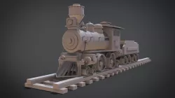 Wooden Train 3D print model