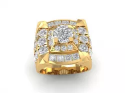 1078 Diamond Men Ring 3D print model