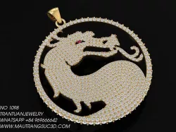 1098 Black Dragon Pendant 3D print model