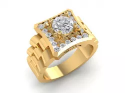1133 Diamond Korea Men Ring 3D print model