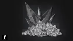 3D Cave Crystals - High Poly 3D model