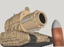 6mm OvercompensationHammer Superheavy Tank 3D print model