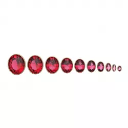 A Package Of 10 Classic  Bezel Oval Gemstones Gold Silver  3D print model