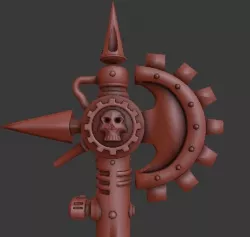 Adeptus Mechanicus battle axe 3D print model