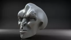 Alien head 3D print model