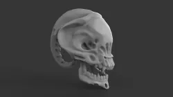 Alien Skull Head 3D print model