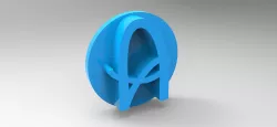 Alphabet  stamp plus fondant cutter letter A 3D print model