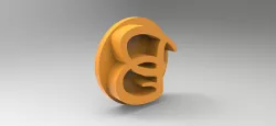Alphabet stamp plus fondant cutter letter B 3D print model