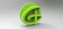 Alphabet stamp plus fondant cutter letter D 3D print model