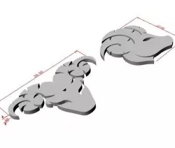 Aries pendant 3D print model