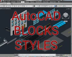 AutoCAD Architecture blocks styles elements in DWG download Low-poly  3D model