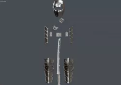 Avengers Endgame Ronin Hawkeye armor and helmet FULL set cosplay 3D print model