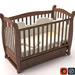 babies bed LD-15 3D model