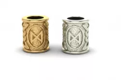 Beads with celtic rune Dagaz 3D print model