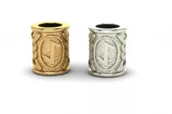 Beads with celtic rune Eihwas 3D print model 3D print model
