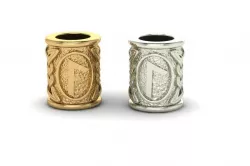 Beads with celtic rune Lagus 3D print model