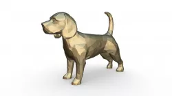 beagle  dog figure 3D print model