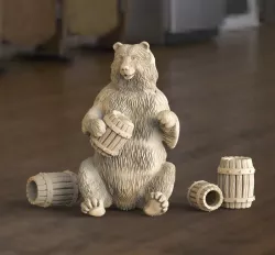 bear honey brown grizzly bees 3D print model