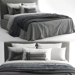 Bed Meridiani Stone Plus 3D model