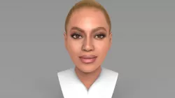 Beyonce Knowles bust ready for full color 3D printing 3D print model