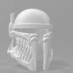 Boba fett skull helmet  3D print model