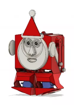 BOXING SANTA BIPED ROBOT 3D print model