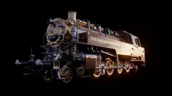 BR86 Steam Locomotive with Function-Driven Animation 3D model