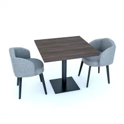 Cafe Table And Chairs Low-poly  3D model
