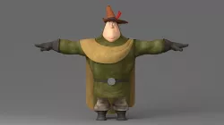 Cartoon fat man 3D model