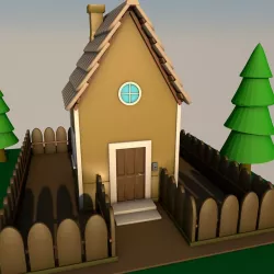 Cartoon house  3D model