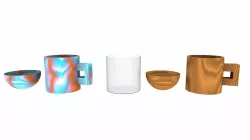 Cartoon tableware pack 01 Low-poly  3D model